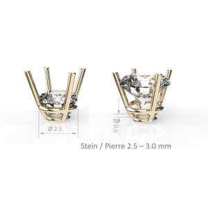 Chât. 4 Griff, konisch, Stein Ø 2.5-3.0 mm