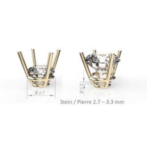 Chât. 4 Griff, konisch, Stein Ø 2.7-3.3 mm
