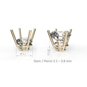 Chât. 4 Griff, konisch, Stein Ø 3.1-3.8 mm 