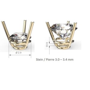 Chât. 3 Griff, Stein Ø 3.0-3.4 mm